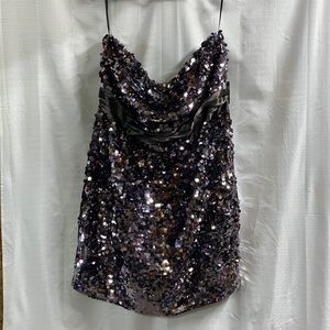 Strapless Sequin Dress